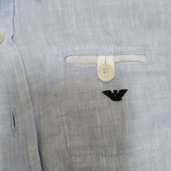 New Armani Junior Linen boys shirt size 2T - Picture 6 of 12